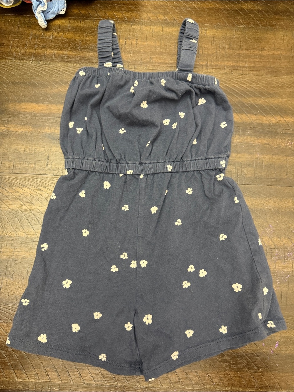 Old Navy Navy Floral Print Girls' Romper